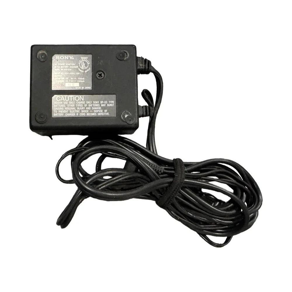 Sony‎ ACP-D3U AC Power Adaptor Ni-Cd Battery Charger 9V 700mA